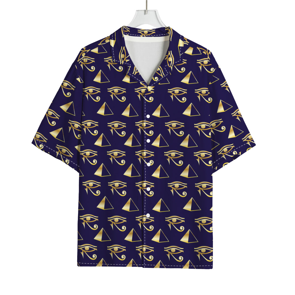 Egypt Eye Of Horus Pattern Print Rayon Hawaiian Shirt