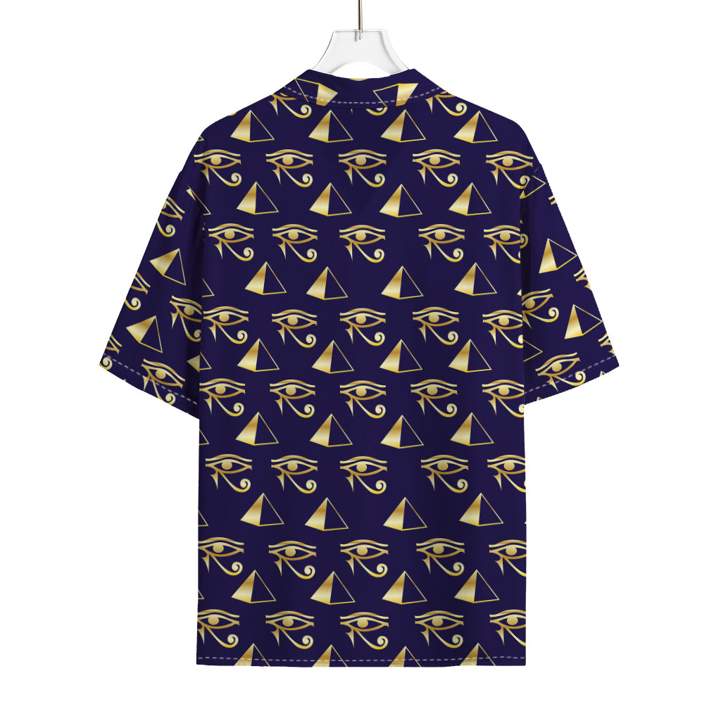 Egypt Eye Of Horus Pattern Print Rayon Hawaiian Shirt