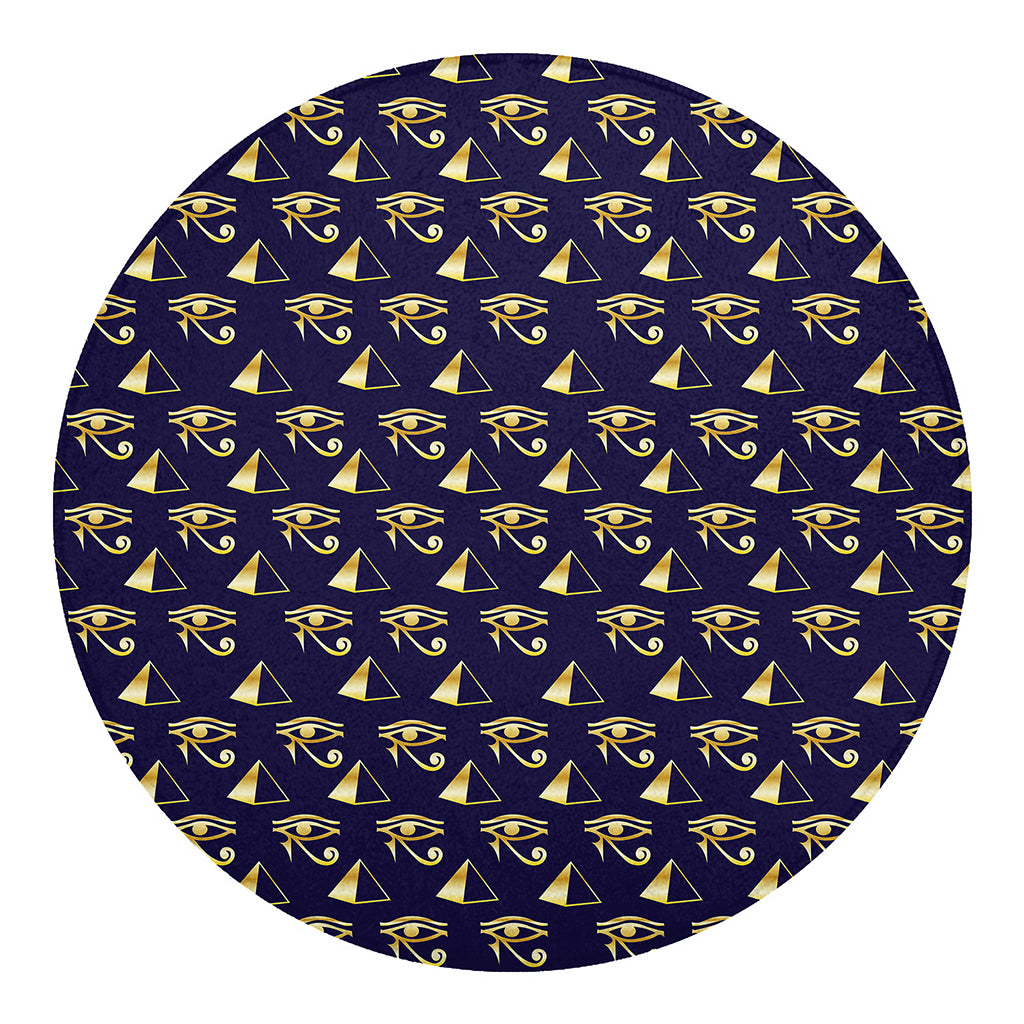 Egypt Eye Of Horus Pattern Print Round Blanket