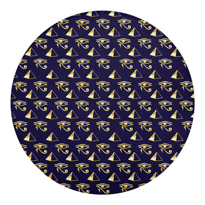 Egypt Eye Of Horus Pattern Print Round Blanket