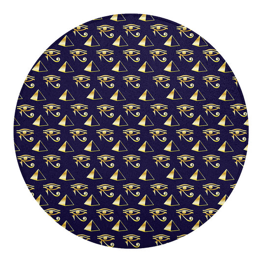 Egypt Eye Of Horus Pattern Print Round Blanket