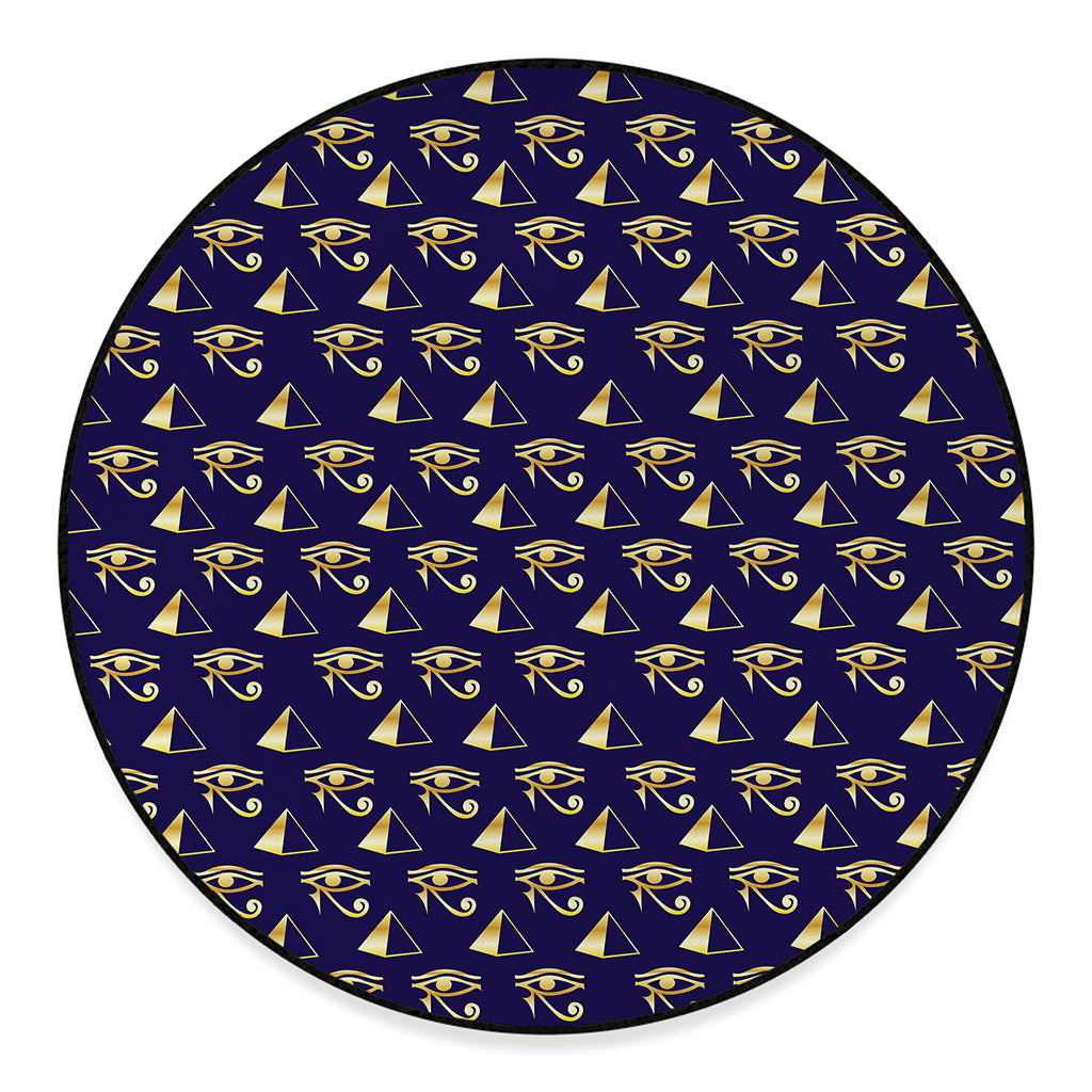 Egypt Eye Of Horus Pattern Print Round Floor Mat