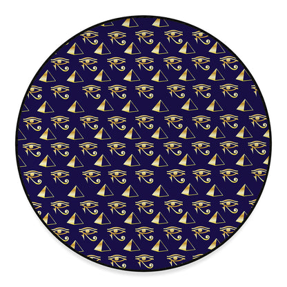 Egypt Eye Of Horus Pattern Print Round Floor Mat
