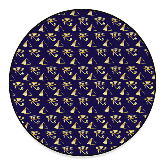 Egypt Eye Of Horus Pattern Print Round Floor Mat