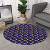 Egypt Eye Of Horus Pattern Print Round Rug