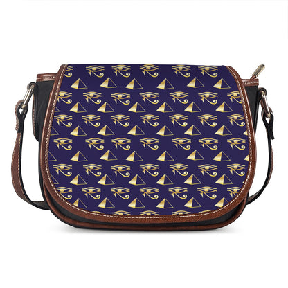 Egypt Eye Of Horus Pattern Print Saddle Bag