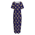 Egypt Eye Of Horus Pattern Print Short Sleeve Long Nightdress