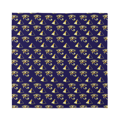 Egypt Eye Of Horus Pattern Print Silk Bandana