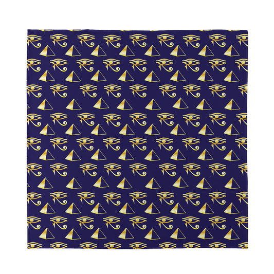 Egypt Eye Of Horus Pattern Print Silk Bandana
