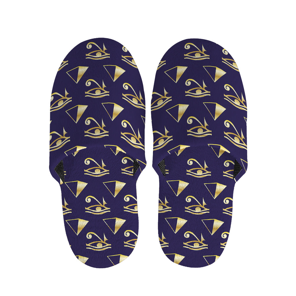 Egypt Eye Of Horus Pattern Print Slippers