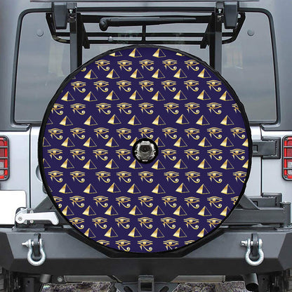 Egypt Eye Of Horus Pattern Print Tire Cover With Camera Hole