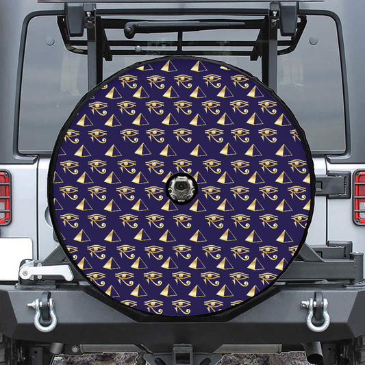 Egypt Eye Of Horus Pattern Print Tire Cover With Camera Hole