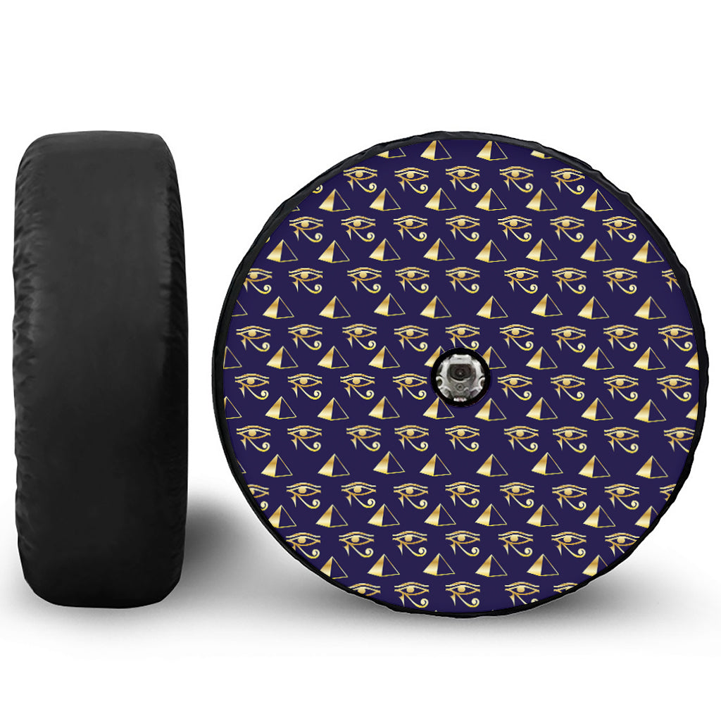 Egypt Eye Of Horus Pattern Print Tire Cover With Camera Hole