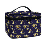 Egypt Eye Of Horus Pattern Print Travel Makeup Bag