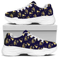Egypt Eye Of Horus Pattern Print White Chunky Shoes