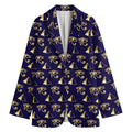 Egypt Eye Of Horus Pattern Print Women's Cotton Blazer