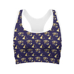 Egypt Eye Of Horus Pattern Print Women's Sports Bra
