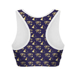Egypt Eye Of Horus Pattern Print Women's Sports Bra