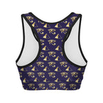 Egypt Eye Of Horus Pattern Print Women's Sports Bra