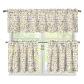 Egypt Hieroglyphs Pattern Print 3 Piece Kitchen Curtains