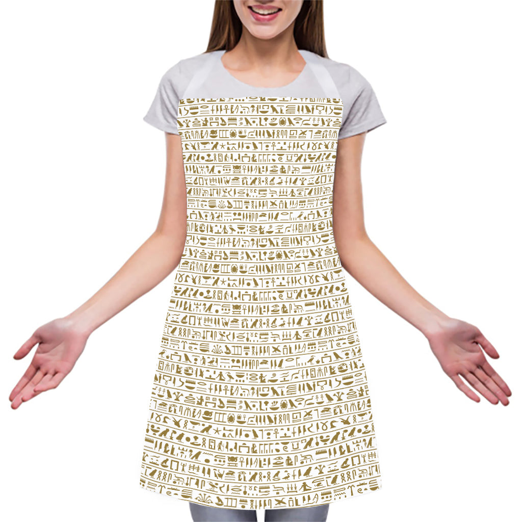 Egypt Hieroglyphs Pattern Print Adjustable Apron