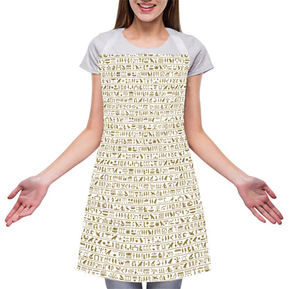 Egypt Hieroglyphs Pattern Print Adjustable Apron