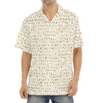 Egypt Hieroglyphs Pattern Print Aloha Shirt
