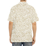 Egypt Hieroglyphs Pattern Print Aloha Shirt