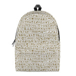 Egypt Hieroglyphs Pattern Print Backpack