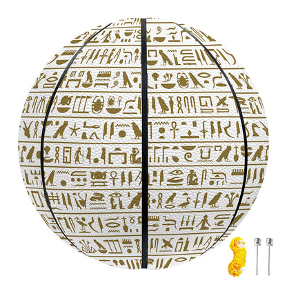 Egypt Hieroglyphs Pattern Print Basketball