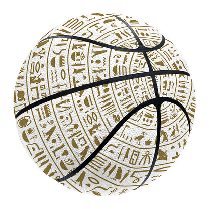 Egypt Hieroglyphs Pattern Print Basketball