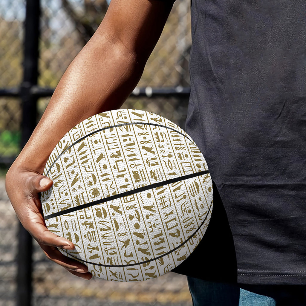 Egypt Hieroglyphs Pattern Print Basketball