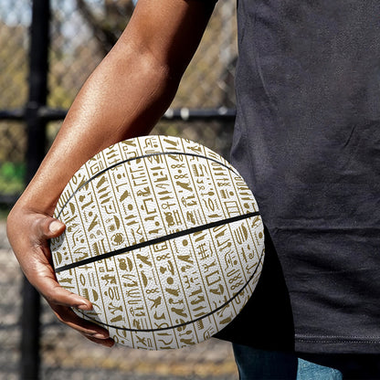 Egypt Hieroglyphs Pattern Print Basketball