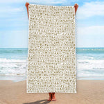 Egypt Hieroglyphs Pattern Print Beach Towel