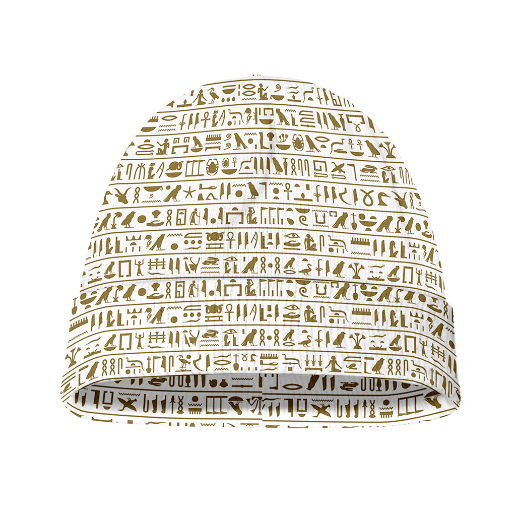 Egypt Hieroglyphs Pattern Print Beanie