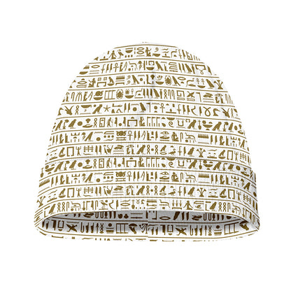 Egypt Hieroglyphs Pattern Print Beanie