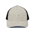 Egypt Hieroglyphs Pattern Print Black Mesh Trucker Hat