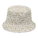 Egypt Hieroglyphs Pattern Print Bucket Hat
