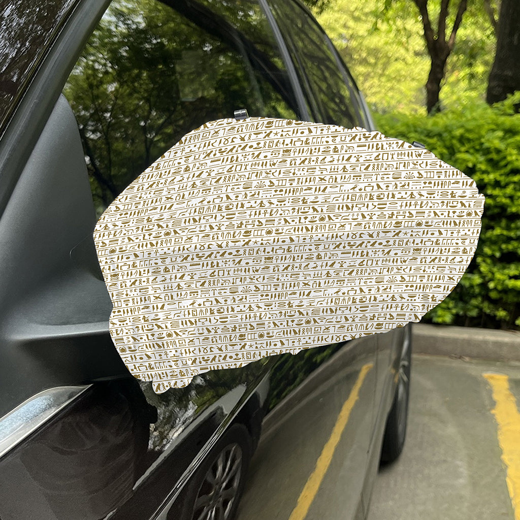 Egypt Hieroglyphs Pattern Print Car Side Mirror Covers