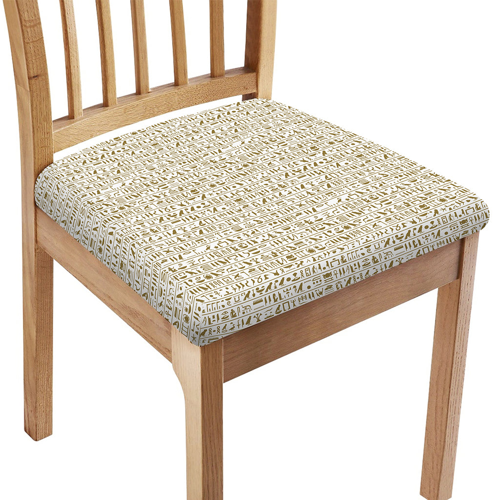 Egypt Hieroglyphs Pattern Print Chair Cushion Cover