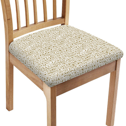 Egypt Hieroglyphs Pattern Print Chair Cushion Cover