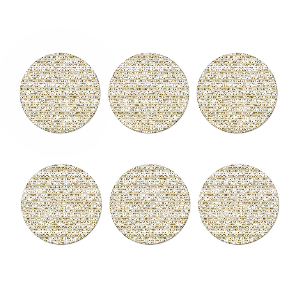 Egypt Hieroglyphs Pattern Print Coaster Set
