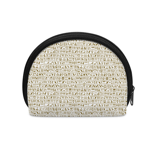 Egypt Hieroglyphs Pattern Print Coin Purse