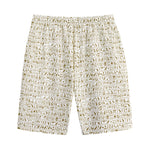 Egypt Hieroglyphs Pattern Print Cotton Shorts