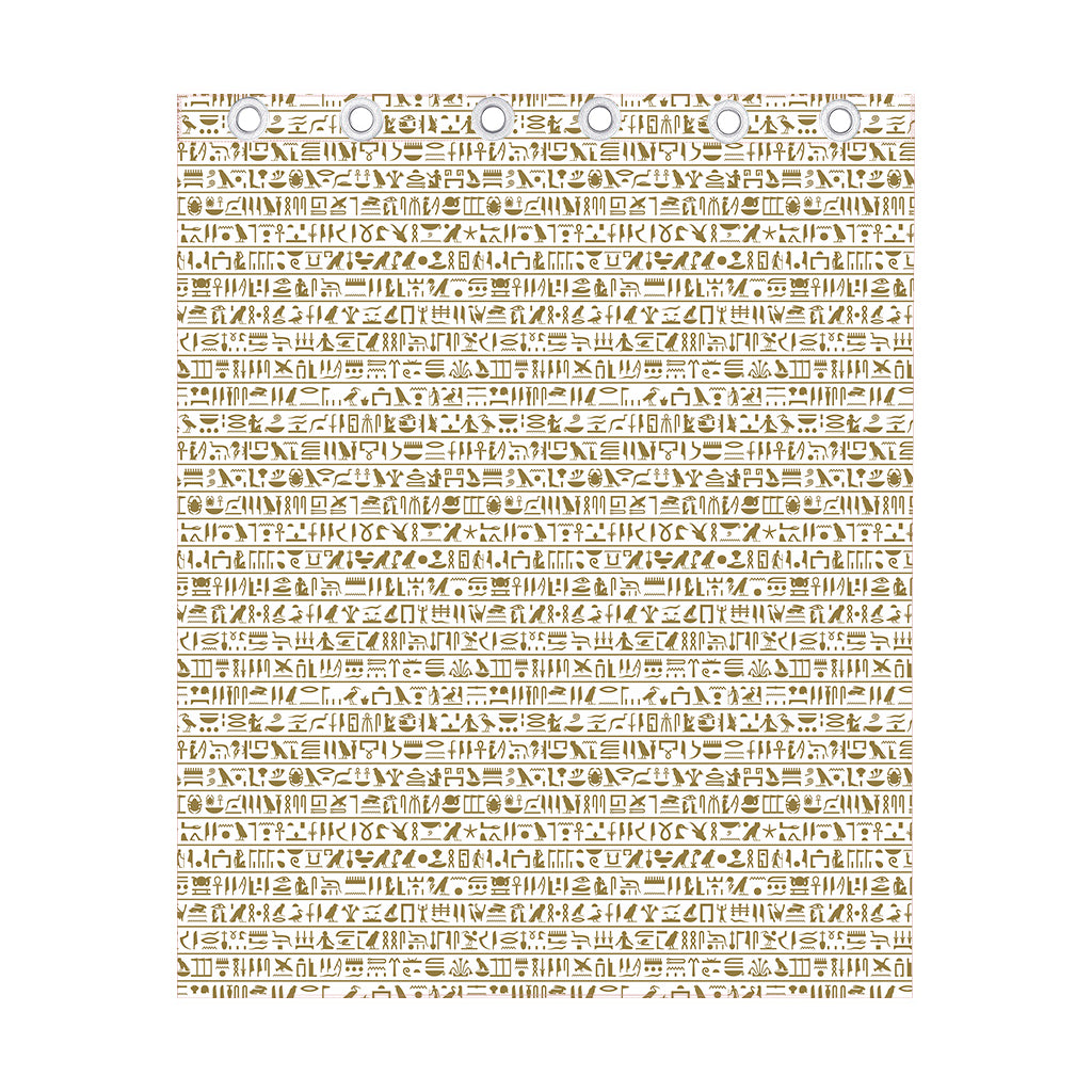 Egypt Hieroglyphs Pattern Print Curtain