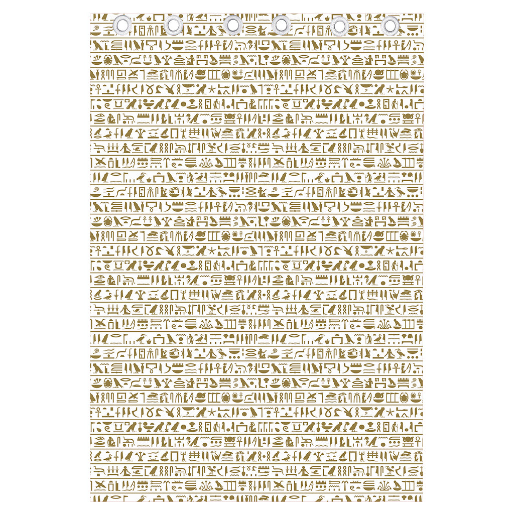 Egypt Hieroglyphs Pattern Print Curtain