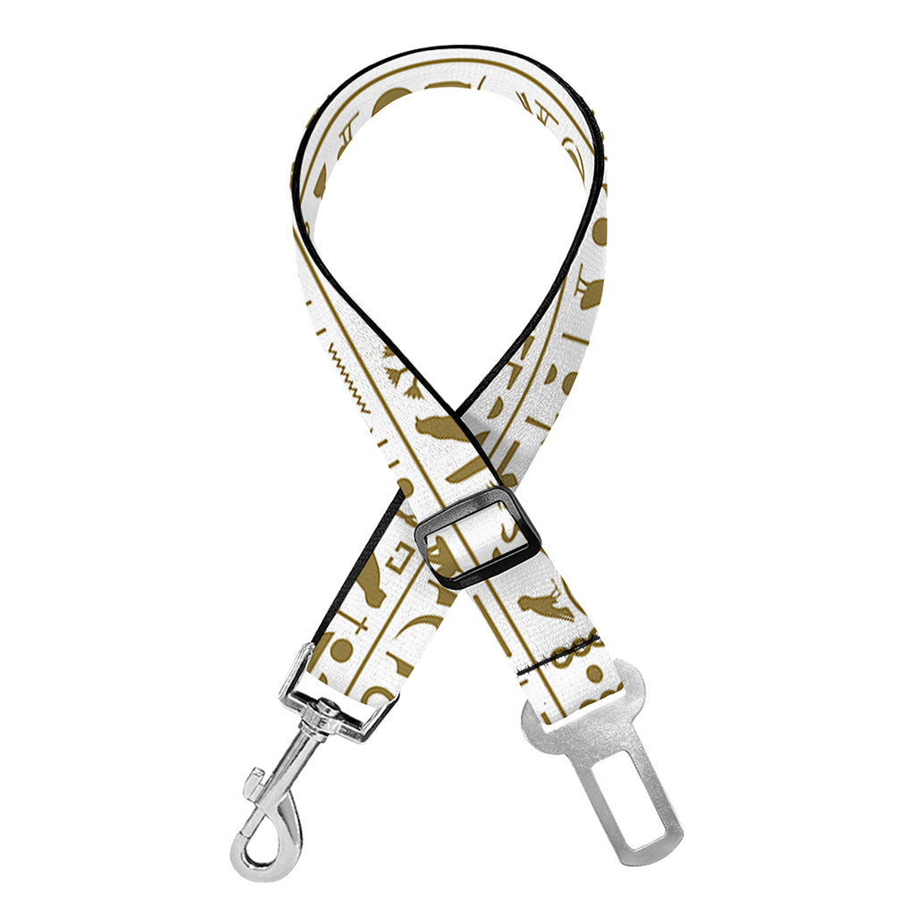 Egypt Hieroglyphs Pattern Print Dog Seat Belt