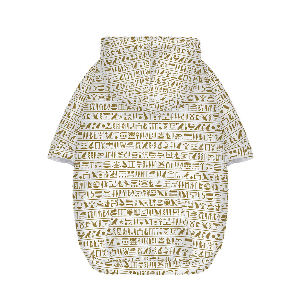 Egypt Hieroglyphs Pattern Print Dog Zip Up Hoodie