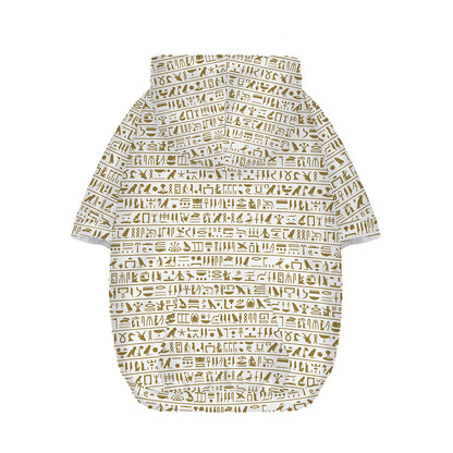 Egypt Hieroglyphs Pattern Print Dog Zip Up Hoodie