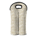 Egypt Hieroglyphs Pattern Print Double Neoprene Wine Tote